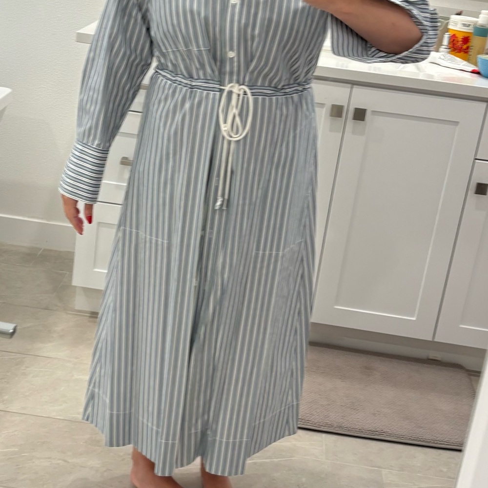 Rails Striped Blue Shirt Dress